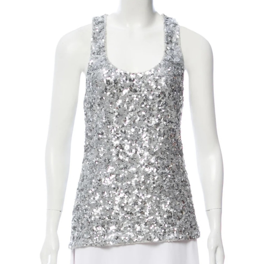 Alice + Olivia Sequin-Embellished Top